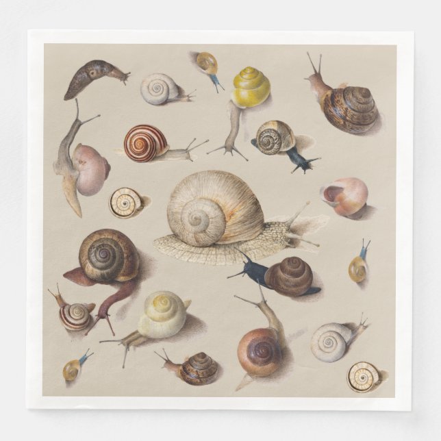 Serviette En Papier Jardin d'escargots Animaux de compagnie Gastropod  (Devant)