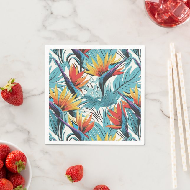 Serviette En Papier Jardin d'oiseau de paradis (En situation)