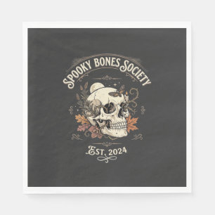 Serviette En Papier Jardin d'os de minuit Halloween