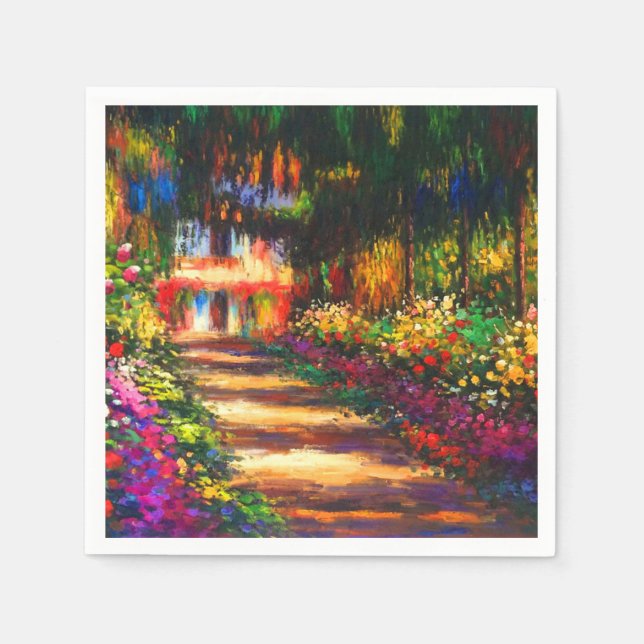 Serviette En Papier Jardin du Monet à Giverny (Devant)