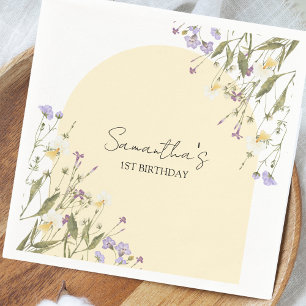 Serviette En Papier Jardin esthétique floral petit Fleur sauvage Anniv