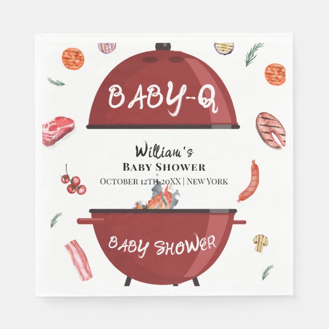 Serviette En Papier Jardin extérieur moderne Baby shower barbecue (Devant)
