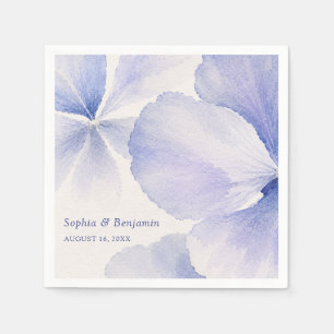 Serviette En Papier Jardin Floral Bleu Aquarelle Fête de Mariage Sur M
