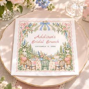 Serviette En Papier Jardin Floral Déjeuner de Mariée Shower Party