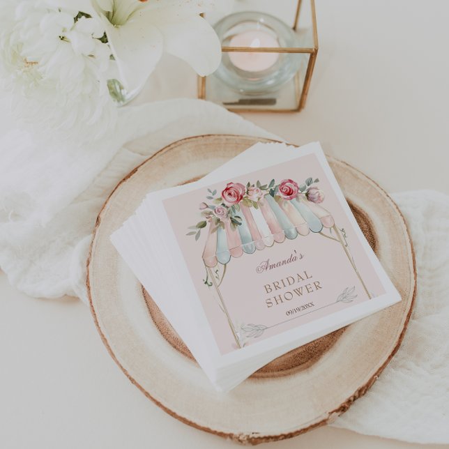 Serviette En Papier Jardin Floral Fête de Mariage Rose (Créateur téléchargé)