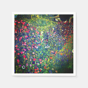 Serviette En Papier Jardin italien Gustav Klimt