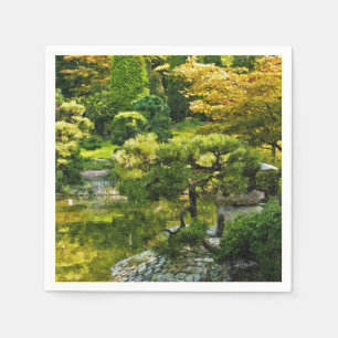 Serviette En Papier Jardin Japonais - Esthétique Traditionnelle