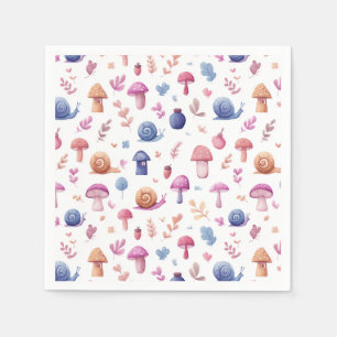 Serviette En Papier Jardin magique Whimsical Motif serviettes