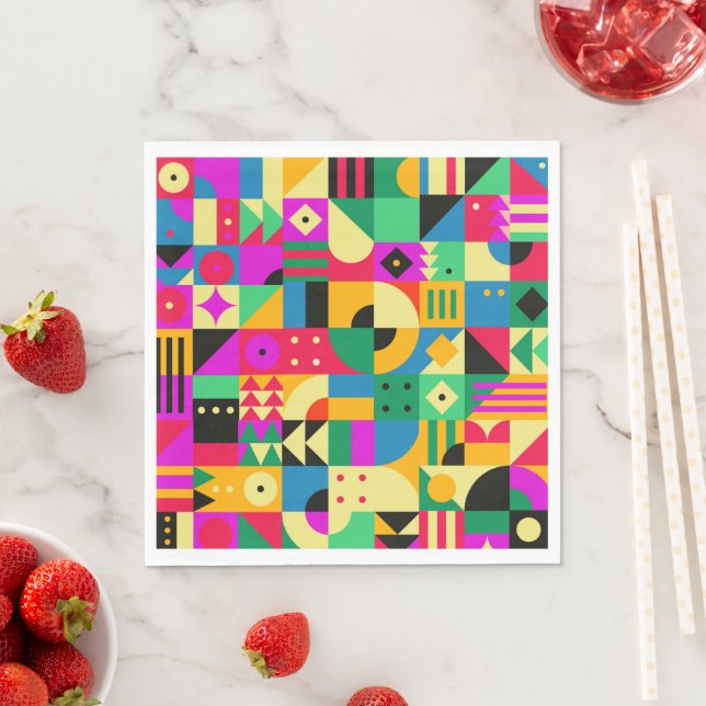 Serviette En Papier Jardin moderne Abstrait (En situation)