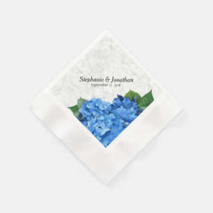 Serviette En Papier Jardin Romance Blue Hydrangea Floral Naples