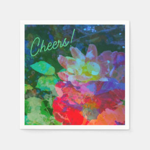 Serviette En Papier Jardin rose