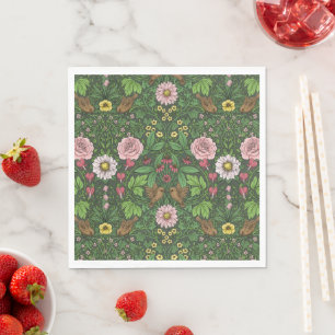 Serviette En Papier Jardin sauvage en vert