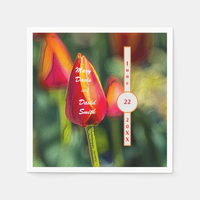 Serviette En Papier Jardin textuel Tulip (Devant)
