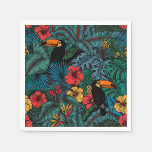 Serviette En Papier Jardin toucan