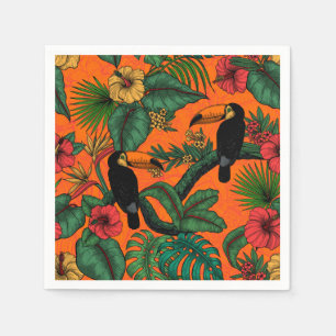 Serviette En Papier Jardin toucan