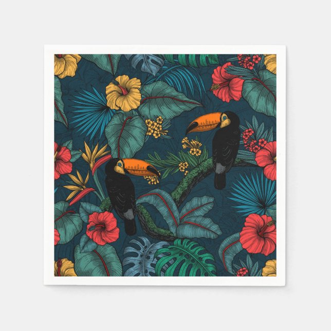 Serviette En Papier Jardin toucan 2 (Devant)