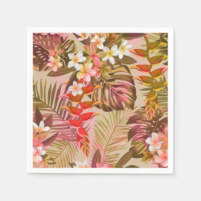Serviette En Papier Jardin tropical vintage (Devant)