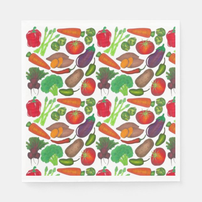 Serviette En Papier Jardin végétal Produire Légumes de marché écologiq (Devant)