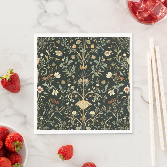 Serviette En Papier Jardin vintage (En situation)