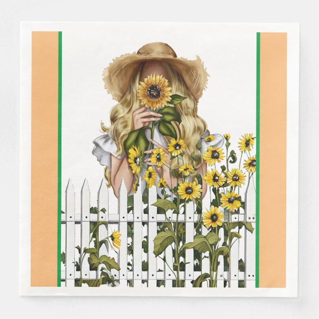 Serviette En Papier Jardinier de campagne d'automne  (Devant)