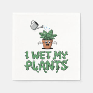 Serviette En Papier J'arrose mes plantes - Création de jardinage amusa