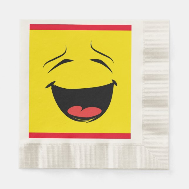 SERVIETTE EN PAPIER JAUNE (Devant)
