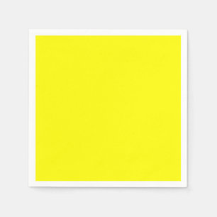 Serviette En Papier Jaune clair (couleur solide)