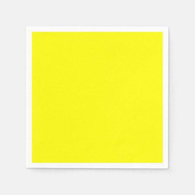 Serviette En Papier Jaune clair (couleur solide) (Devant)
