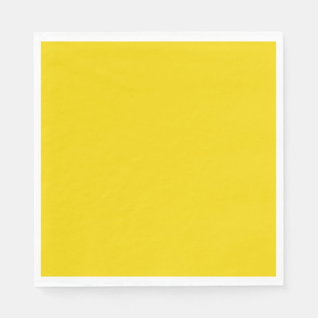 Serviette En Papier Jaune clair solide (Devant)