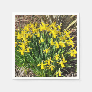 Serviette En Papier Jaune Daffodique de printemps Papier Napkin