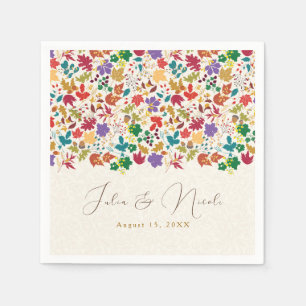 Serviette En Papier Jaune de Moutarde de Printemps Fleur de Prairie Vi