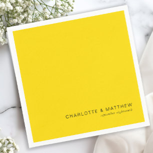 Serviette En Papier Jaune néon moderne