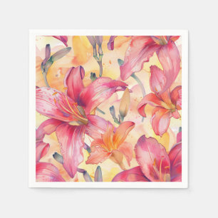 Serviette En Papier Jaune rose