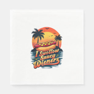 Serviette En Papier J'avale Saucy Wieners Drôle Adulte Plaisanterie Ho