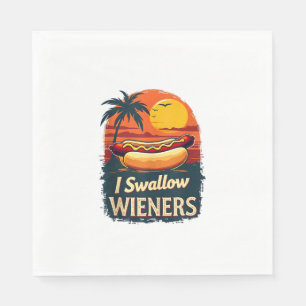 Serviette En Papier J'avale Saucy Wieners Drôle Adulte Plaisanterie Ho