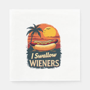 Serviette En Papier J'avale Saucy Wieners Drôle Adulte Plaisanterie Ho