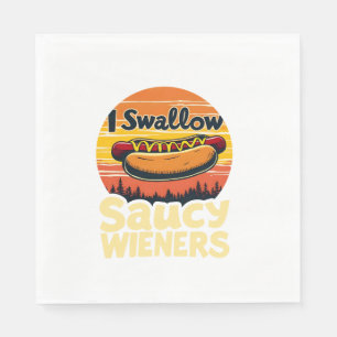 Serviette En Papier J'avale Saucy Wieners Drôle Adulte Plaisanterie Ho