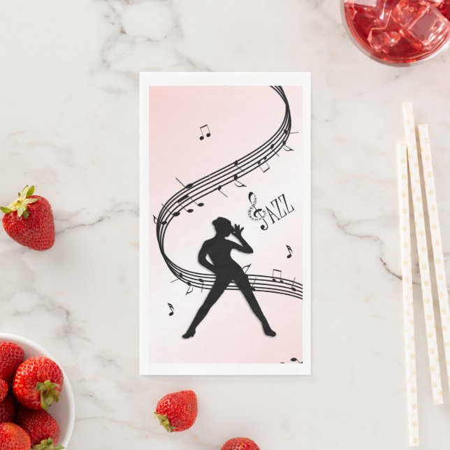 Serviette En Papier Jazz Dance Pink Music Papier Serviettes (En situation)