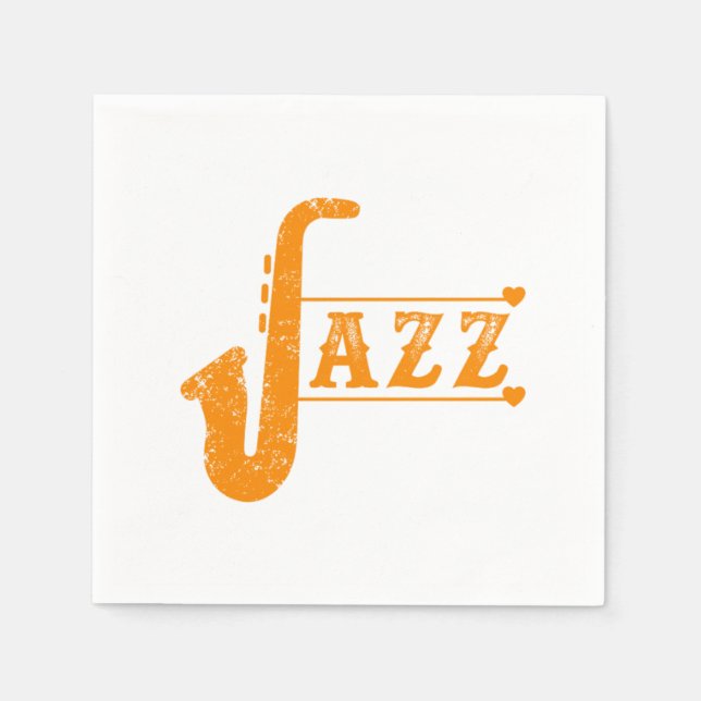 Serviette En Papier Jazz Saxophone Band Music Saxophonist Alto Gift (Devant)