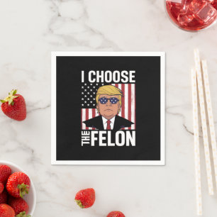 Serviette En Papier Je Choisis Le Criminel Trump 2024 Républicain Patr