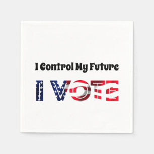 Serviette En Papier Je contrôle mon avenir - Je vote