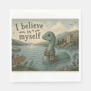 Serviette En Papier Je crois en moi-même Monstre du Loch Ness fantaisi