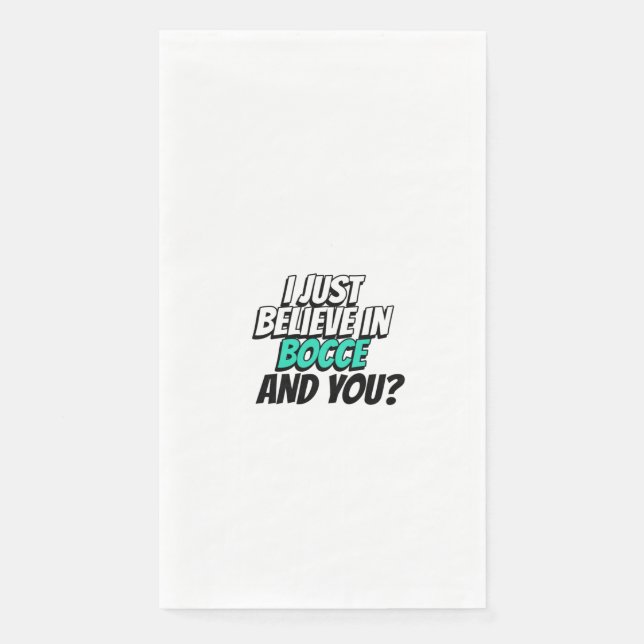 Serviette En Papier je crois juste en bocce.et vous (Devant)