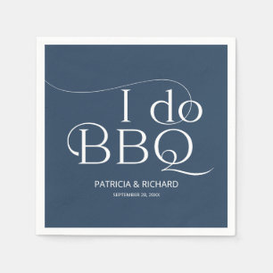 Serviette En Papier Je fais BBQ Engagement Party Blue