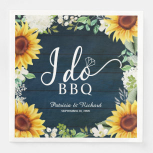 Serviette En Papier Je fais BBQ Rustique Sunflowers