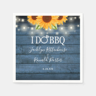 Serviette En Papier Je fais BBQ Rustique Tournesol String Fiançailles
