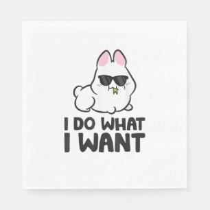 Serviette En Papier Je Fais Ce Que Je Veux De Mignonne Lapin Lapin