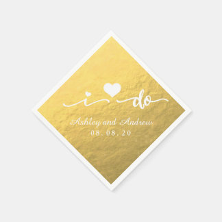 Serviette En Papier Je fais Gold Glamor Mariage Papier Napkin