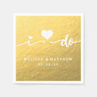 Serviette En Papier Je fais Gold Glamor Mariage Papier Napkin