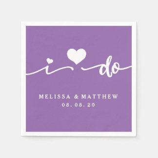 Serviette En Papier Je fais Personnalisé Papier Mariage Violet Napkin